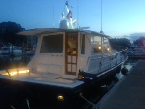 Contessa ready for the night at Hilton Head City Marina
