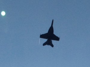 Navy plane right above our heads!