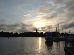 Sunrise and a great day for crossing the Chessepeek!