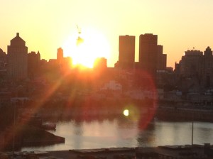 A glow over the city