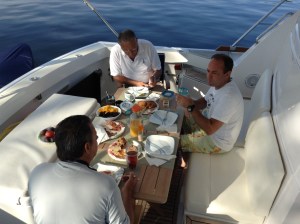 Breakfast on the boat