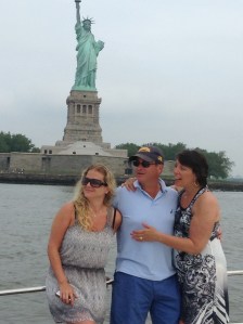 Our guests and Statue of Liberty