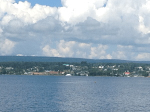 Baddeck in the distance