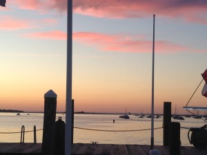 Port Jefferson inlet at dusk‏