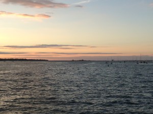 Sunset in harbor Port Jefferson‏